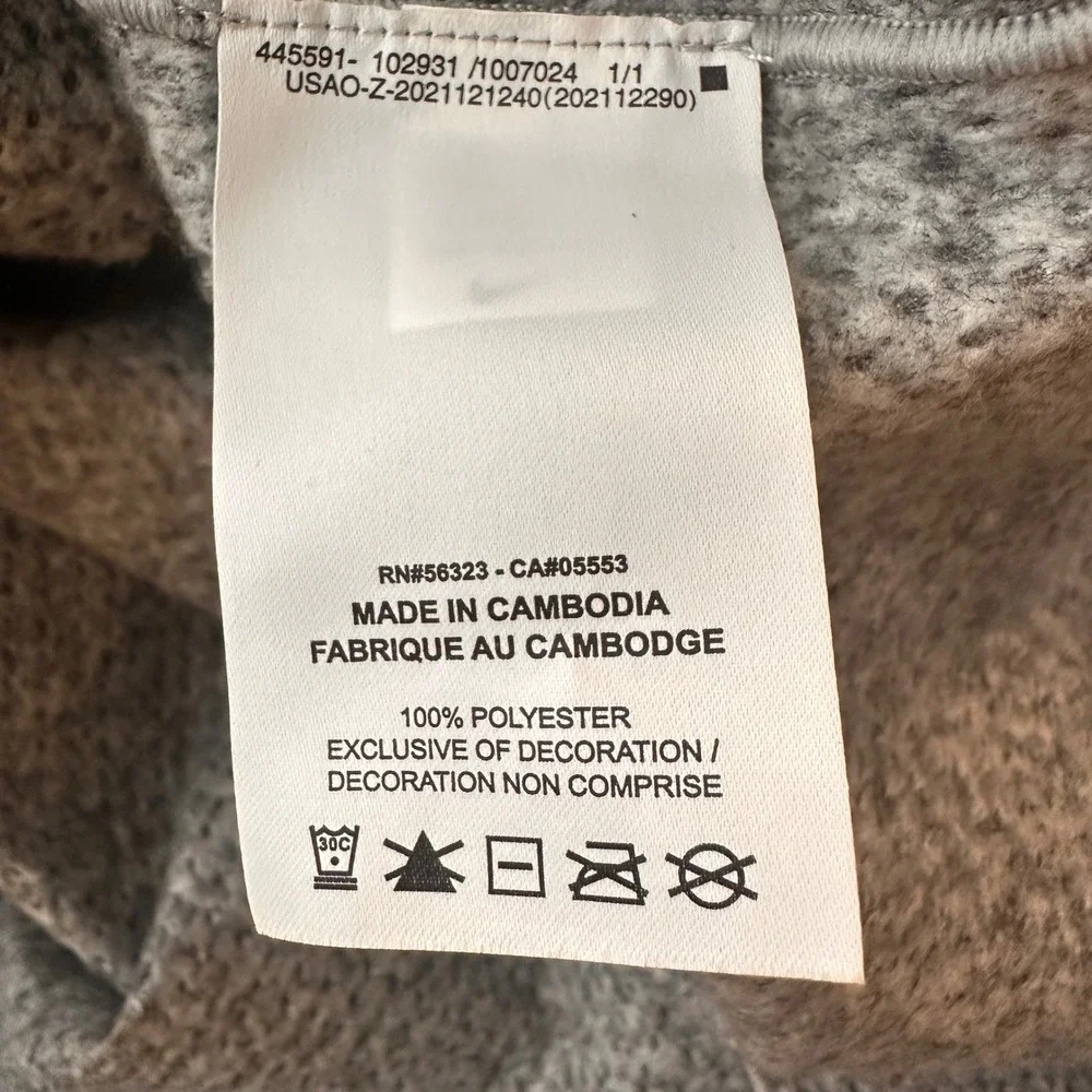 Nike Tech Pack Sweatshirt Womens S Therma-FIT ADV Cropped Grey Modern Activewear